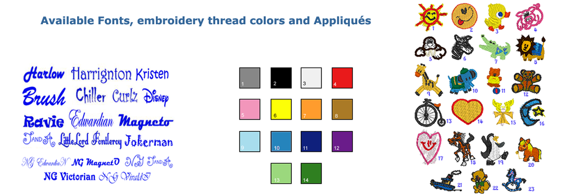 Embroidery Options Embroidery Options